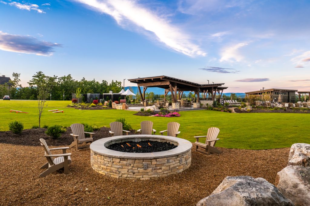 The Meadows Pool and Pavilion Fire Garden